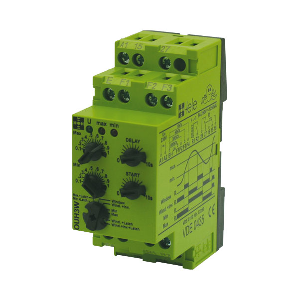رله کنترل ولتاژ تکفاز تا 600 ولت  OUH3W 230 ،AC/DC