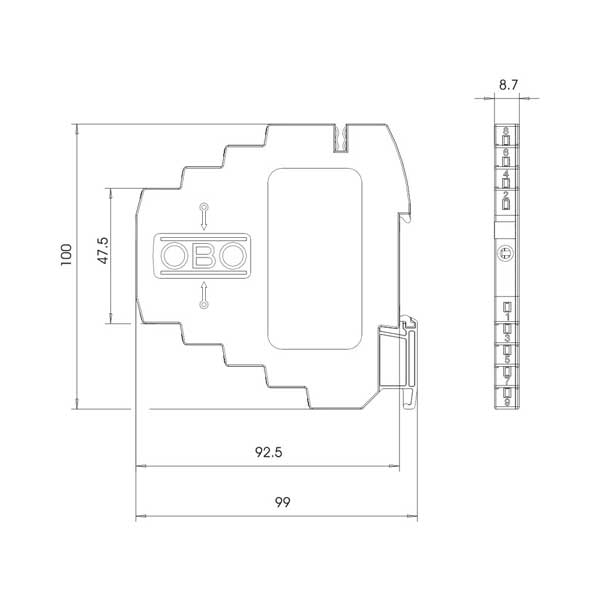 سرج ارستر حفاظت 2 سیمه 5 ولت (بریر صاعقه) قابل تست MDP-2 D-5-T